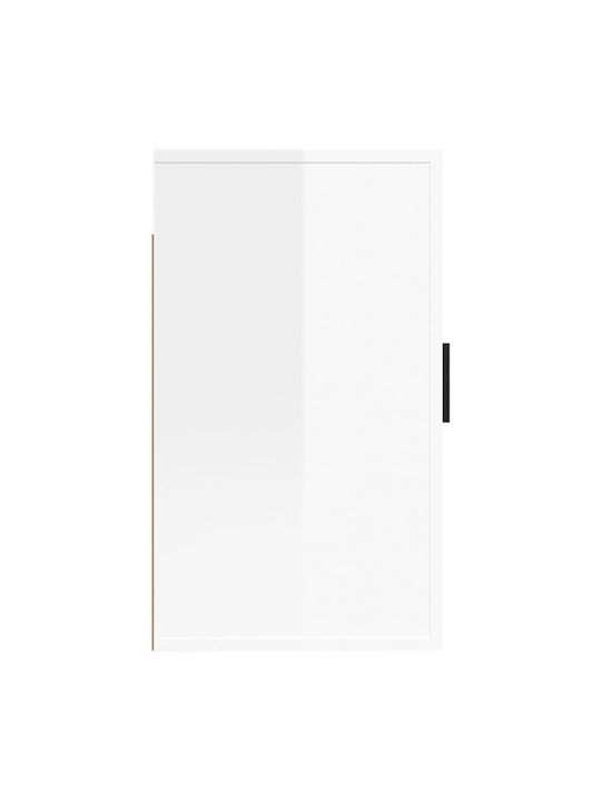 Wand-Kabinette Glänzendes Weiß (2 Stück) 40x34,5x60cm