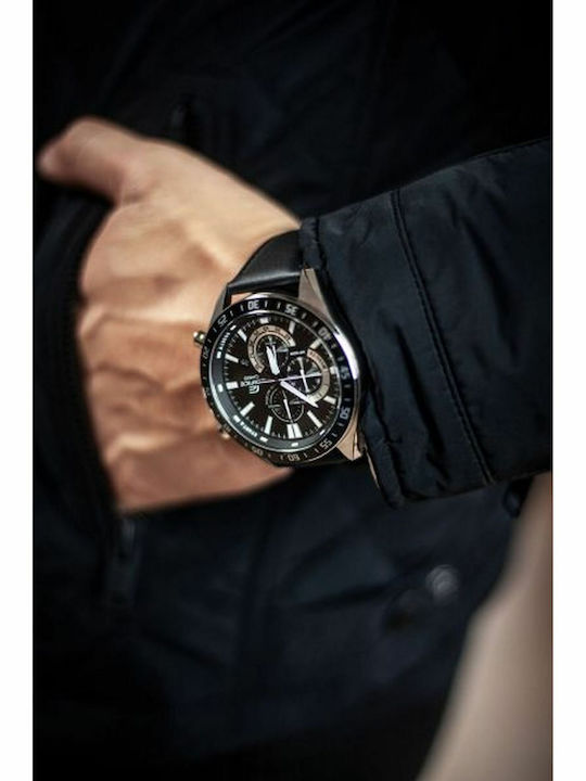 Casio Edifice Ρολόι Μπαταρίας με Δερμάτινο Λουράκι Casio Edifice Ρολόι Μπαταρίας με Δερμάτινο Λουράκι