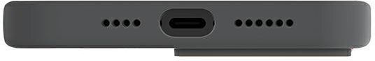 Uniq Lino Hue Magclick Umschlag Rückseite Silikon Charcoal Grey (iPhone 14 Pro Max)