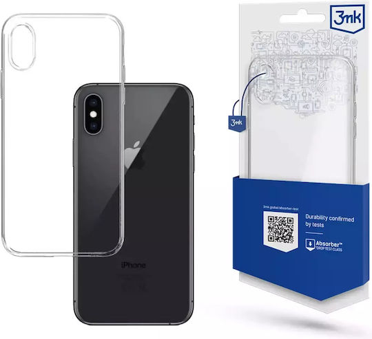3MK Clear Case Back Cover Σιλικόνης Διάφανο (iPhone X / Xs)