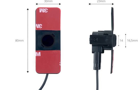 AMiO Car Parking System with Camera / Screen and 4 Sensors 16.5mm in Black Color