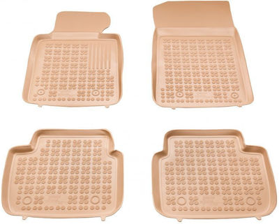 Rezaw Plast Set of Front and Rear Mats Tray Type 4pcs from Rubber for BMW Series 3 Beige