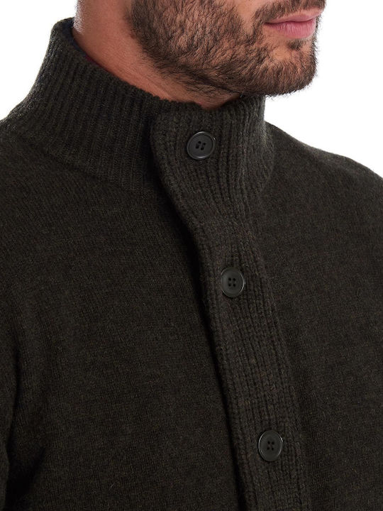 Men's Knitted Cardigan Seaweed