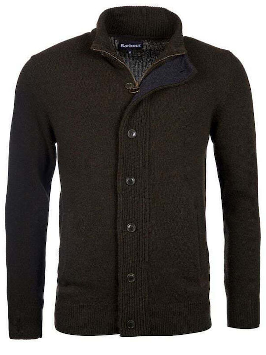 Men's Knitted Cardigan Seaweed