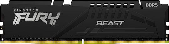 Kingston Fury Beast DDR5 64GB RAM με 2x32GB Modules και Ταχύτητα 6000 για Desktop