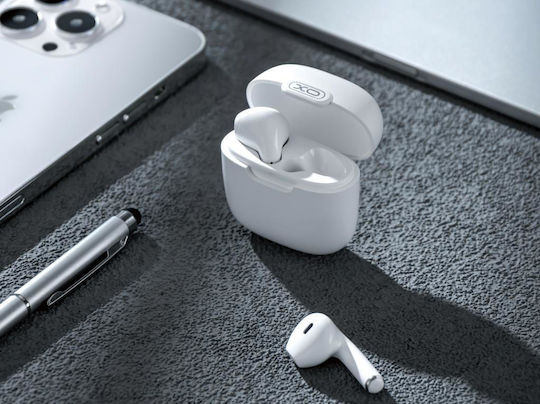 XO X23 TWS Earbud Bluetooth Handsfree Ακουστικά με Θήκη Φόρτισης Λευκά