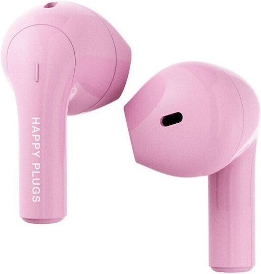 Happy Plugs Joy In ear Bluetooth хендсфри Слушалки с Устойчивост на Пот и Кутийка за Зареждане Розов