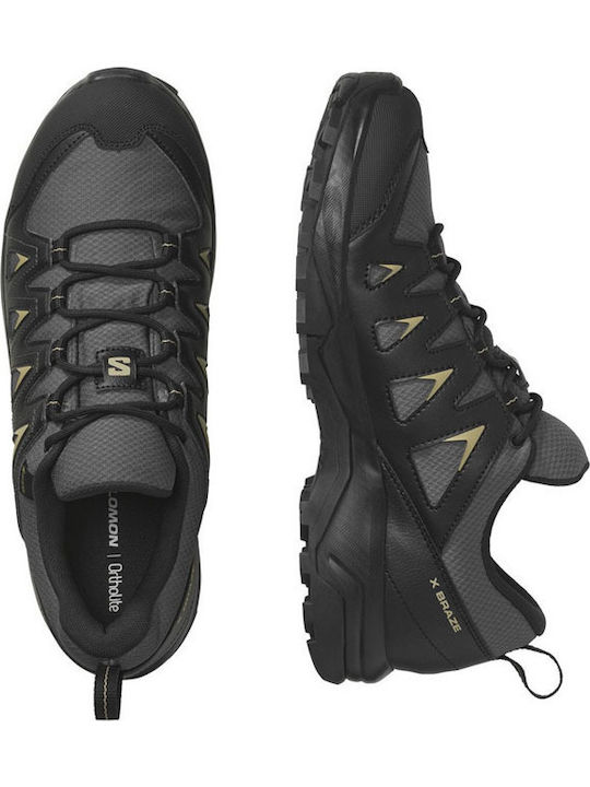 Salomon X Braze GTX Men's Waterproof Hiking Shoes With Gore-Tex Membrane Black