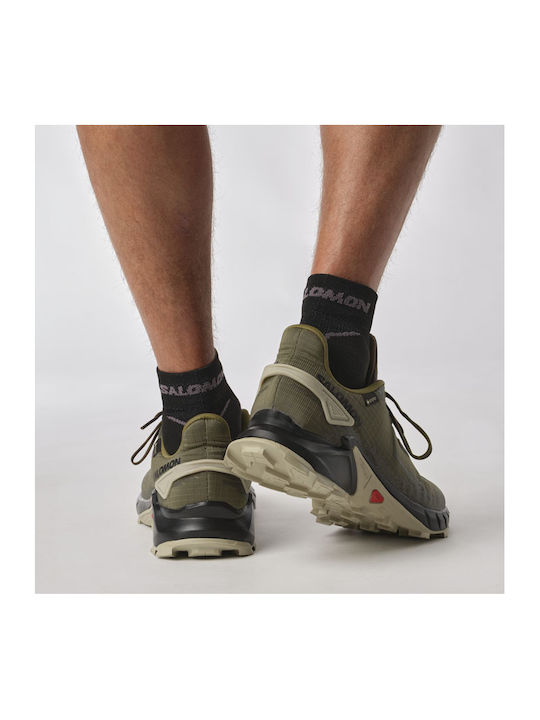 Alphacross 4 GTX Bărbați Pantofi sport Trail Running Verzi Impermeabile cu Membrană Gore-Tex