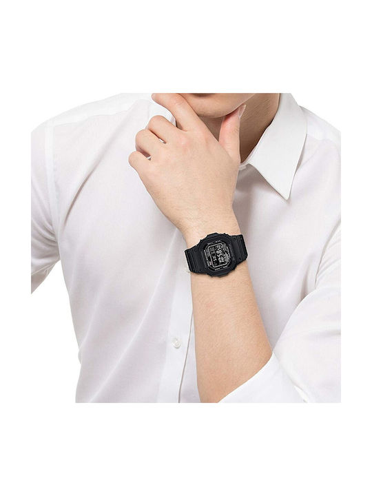 Casio G-Sport Ψηφιακό Ρολόι Solar με Καουτσούκ Λουράκι σε Μαύρο χρώμα