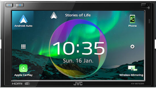 JVC Car Audio System 2DIN (Bluetooth/USB) with Touch Screen 6.8"