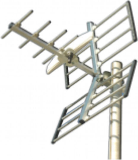 Mistral Magic Antenna Outdoor TV Antenna (without power supply) Silver Connection via Coaxial Cable
