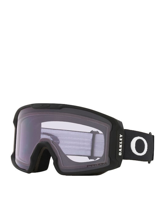 Oakley Line Miner Masca de schi și snowboard Pentru adulți Negru cu Lentilă în culoarea Violet