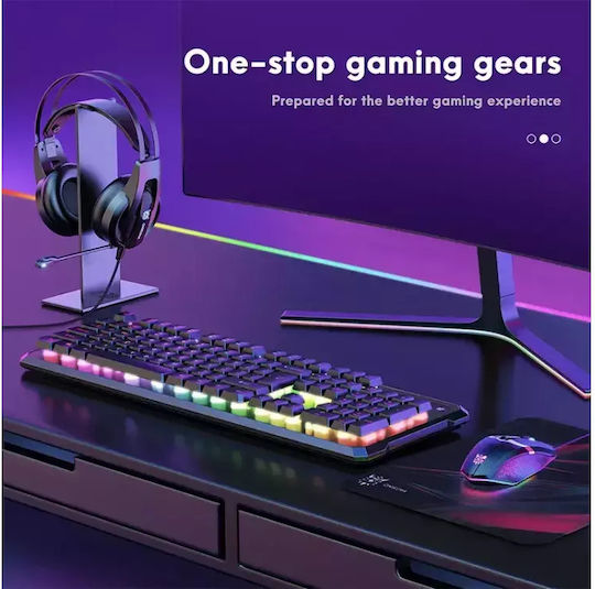 Onikuma 5 in 1 Gaming Πληκτρολόγιο με RGB φωτισμό (Αγγλικό US)
