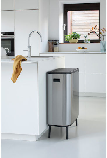 Brabantia Кошче За Боклук От Неръждаема Стомана Тласък Matt Steel 60л