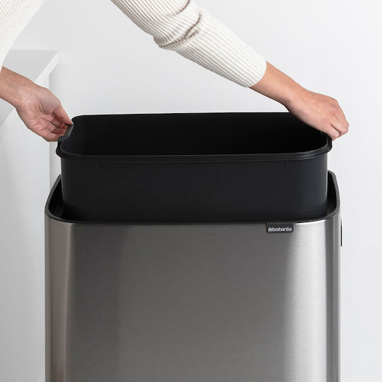 Brabantia Кошче За Боклук От Неръждаема Стомана Тласък Matt Steel 60л