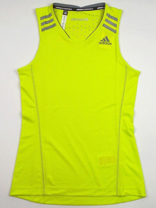 Adidas Clima Feminină Sportivă Bluză Fără mâneci Galbenă