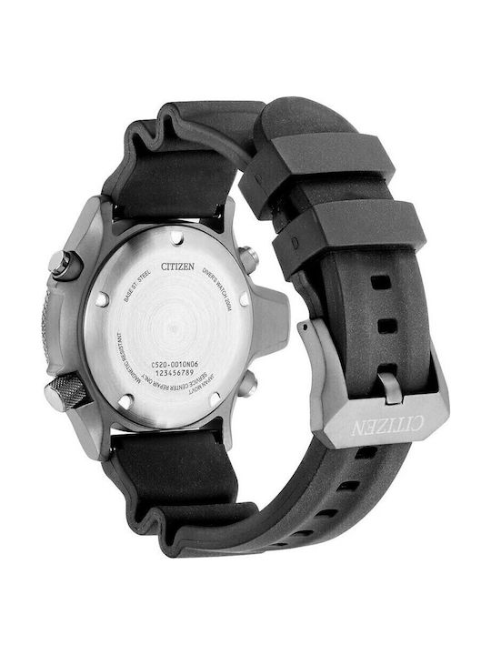 Citizen Promaster Aqualand Ανδρικό Ρολόι 44mm Μπαταρίας με Μαύρο Καουτσούκ Λουράκι