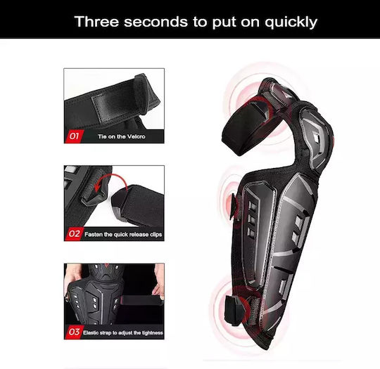 Motowolf Motorcycle Rider Protective Knee Pads & Elbow Pads Set 4pcs Black