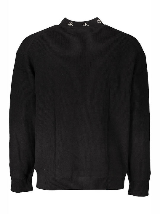 Calvin Klein Herren Langarm-Pullover Schwarz