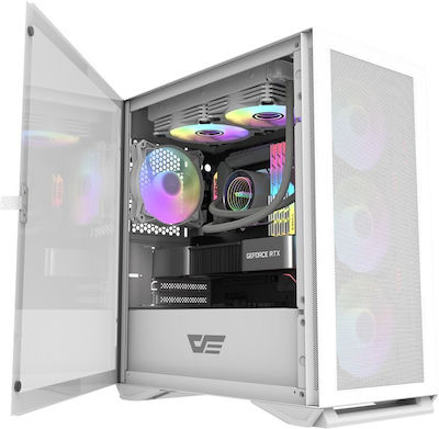 Darkflash DLM200 Midi Tower Computer Case with Window Panel White