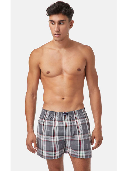 Men's Boxers Navy Plaid/Grey Plaid Checkered 2Pack