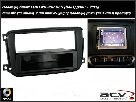 Πρόσοψη 2 Din για Smart ForTwo 2010+