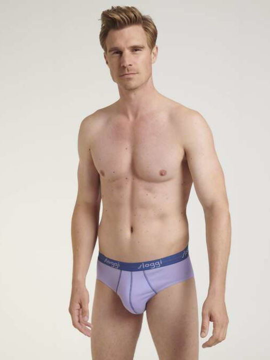 Sloggi Start Midi Herren Slips Blue/Lilac 2Packung