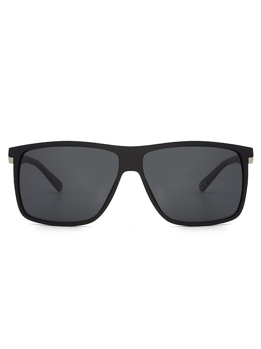 Polareye PL503 Men's Sunglasses with Black Plastic Frame and Black Polarized Mirror Lens PL503