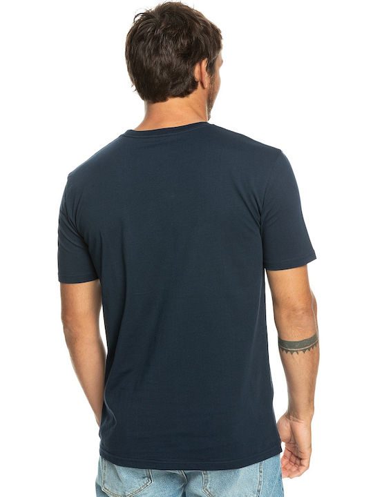 Quiksilver Ανδρικό T-shirt Navy Μπλε με Στάμπα