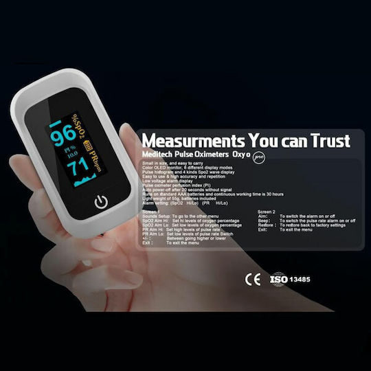 Meditech OxyO Pro Fingertip Pulse Oximeter White