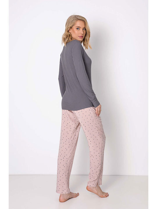 Pajama Aruelle with Grey Long Sleeve T-shirt