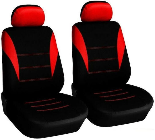 Vordersitzbezüge 2Stück Polyester Schwarz / Rot