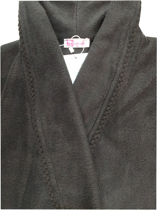 Jeannette Lingerie Winter Women's Fleece Robe Black