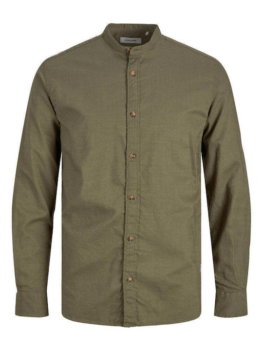 Long Sleeve Cotton Shirt Olive Night