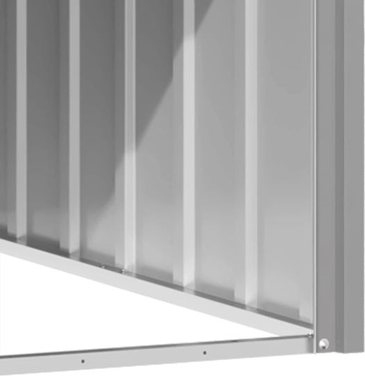 vidaXL Căsuță pentru Câine Metalic Pentru Exterior Gri 116.5x103x81.5cm