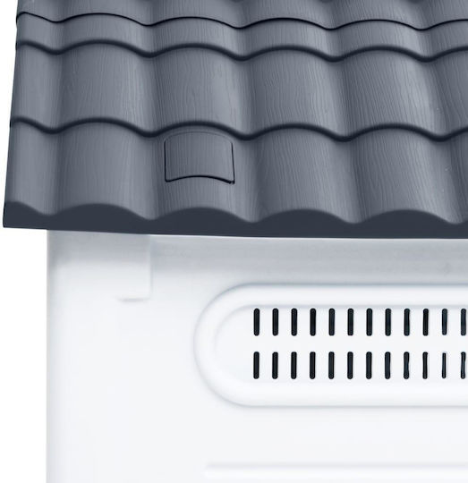 vidaXL Dog House Plastic Outdoor Gray 57x68x66cm