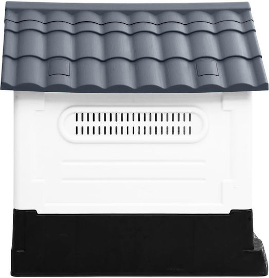 vidaXL Dog House Plastic Outdoor Gray 57x68x66cm