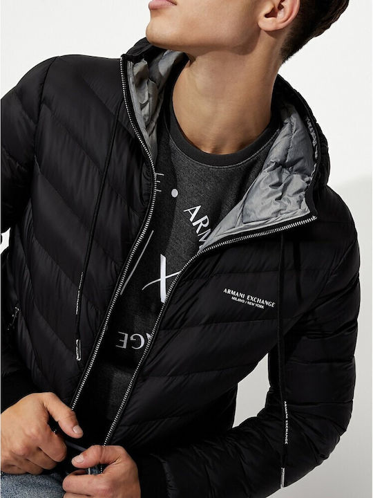 Winter Jacke Puffer Black/melange Grey