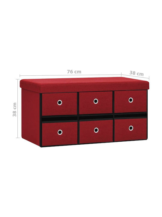 Lemnoasă Suport pentru pantofi cu 6 Rafturi Bordeaux L76xW38xH38cm