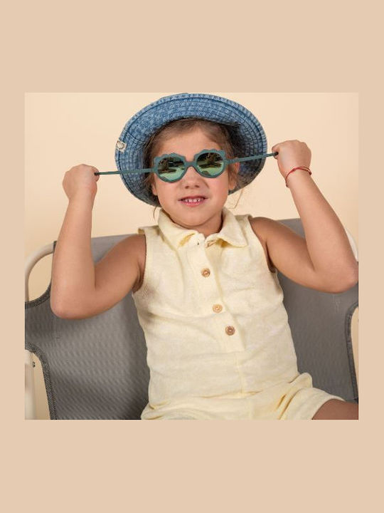 KiETLA Lion Unbreakable Baby Kids Sunglasses with Polarized Mirror Lens Green for 0-1 Year