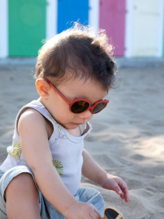KiETLA Lion Unbreakable Baby Kids Sunglasses with Mirror Lenses Sienna for 1-2 Years