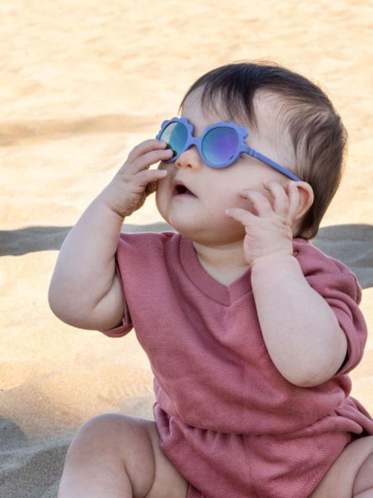 KiETLA Lion Unbreakable Baby Kids Sunglasses with Mirror Purple Lens for 1-2 Years