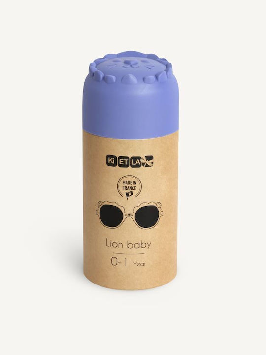 KiETLA Lion Unbreakable Baby Kids Sunglasses with Mirror Purple Lens for 1-2 Years