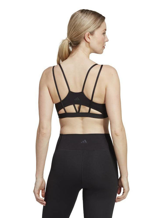 adidas Studio Luxe Sutien Sport Atletic Negru Cu Captuseala