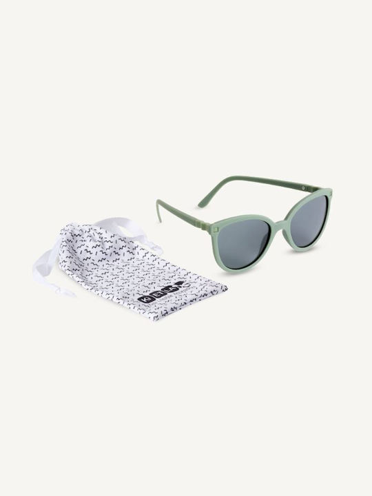 KiETLA BuZZ Unbreakable Butterfly Kids Sunglasses with Polarized Lens Kaki for 6-9 Years