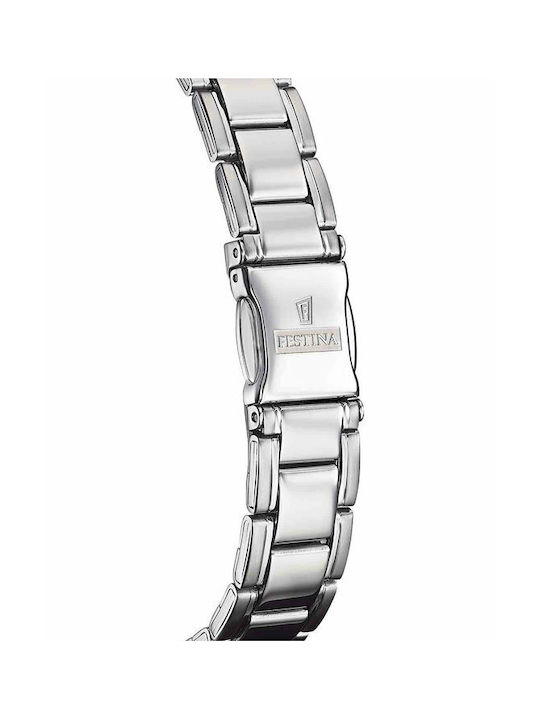 Festina Watch Battery with Silver Metal Bracelet