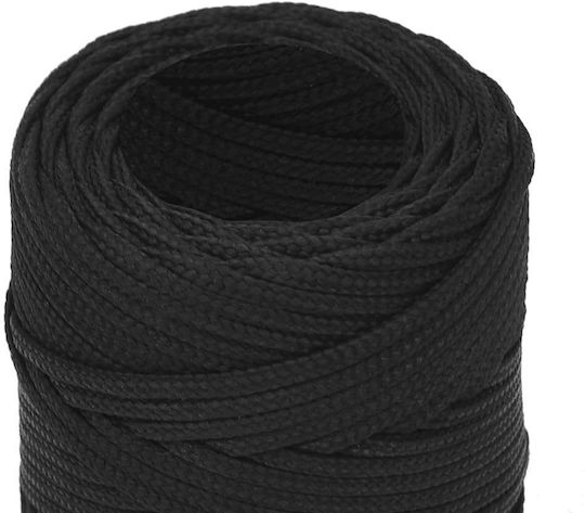 vidaXL Σχοινί Πλεκτό 2mm 250m από Πολυπροπυλένιο 5.4kg Μαύρο