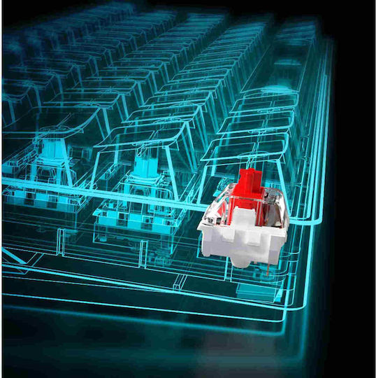 Sharkoon Skiller SGK50 S4 Gaming Mechanical Keyboard 60% with Kailh Red switches and RGB lighting (English US) White