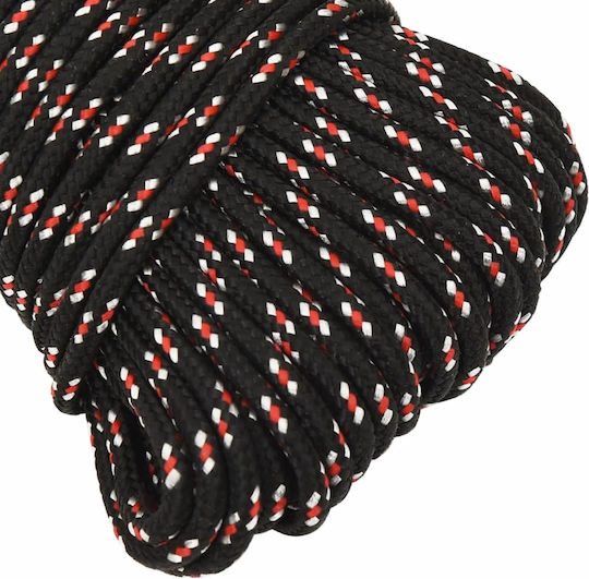 vidaXL Rope Knitted 4mm Black